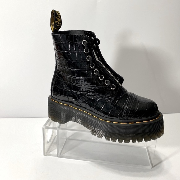 sinclair croc embossed platform combat